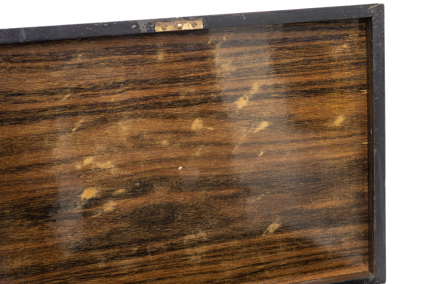Antique Italian Olive Wood & Inlaid Lady Sorrento Ware Box with Lock c1920 (Code 2503)