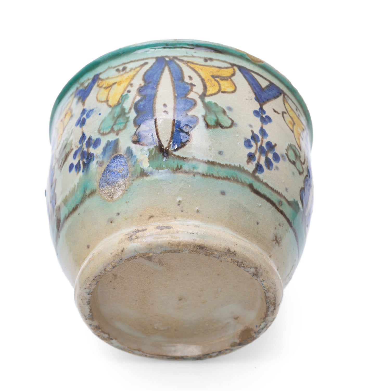 Antique Colonial Indian Multan / Sindh Pottery Storage Jar in Polychrome Glaze (Code 2516)