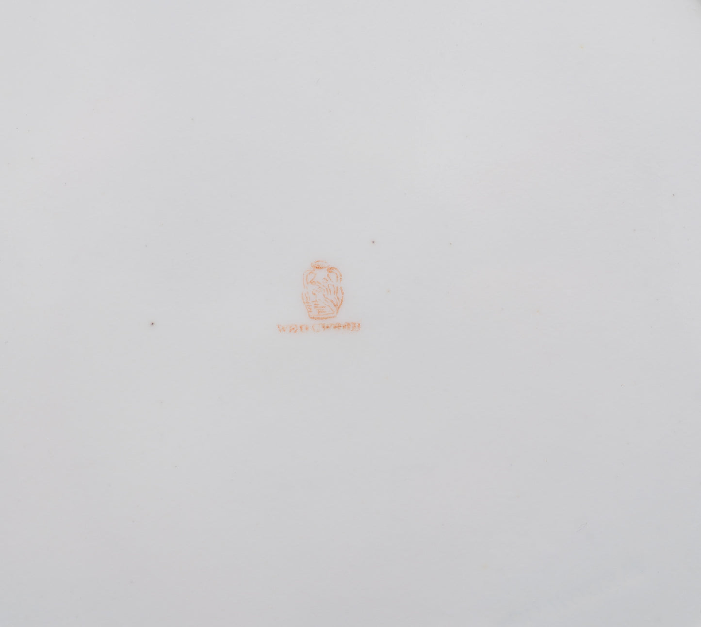 Antique Wedgwood Hand Painted & Pierced Aesthetic Plate with Rose by Dean c1880 (Code 2519)