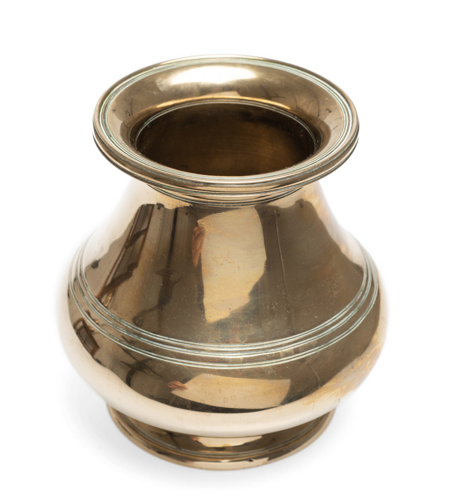 Antique Indian Turned & Polished Bronze Lota Vessel / Vase - Heavy Gauge (Code 2696)