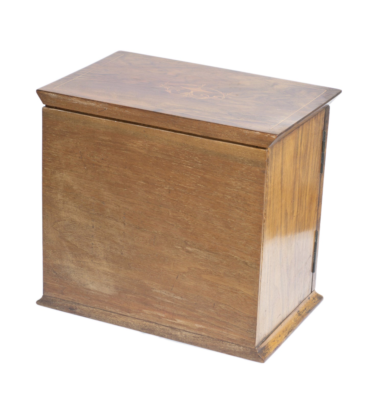 Antique Walnut Table Top Cabinet Box - Internal Drawers & Inlaid Adams Detailing (Code 2758)
