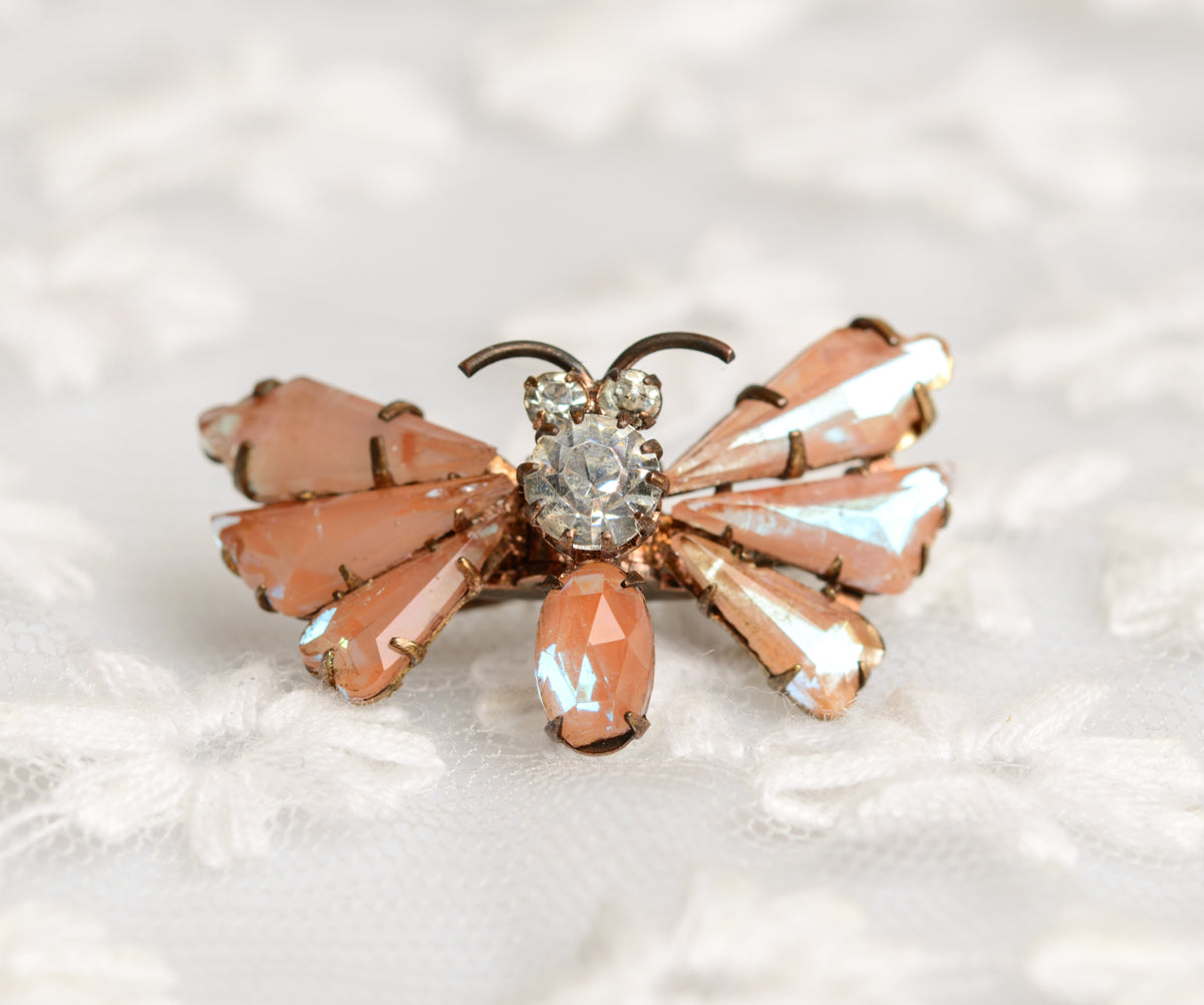 Antique Saphiret Brooch/Pin Butterfly Design Victorian 19th Century (A1351)