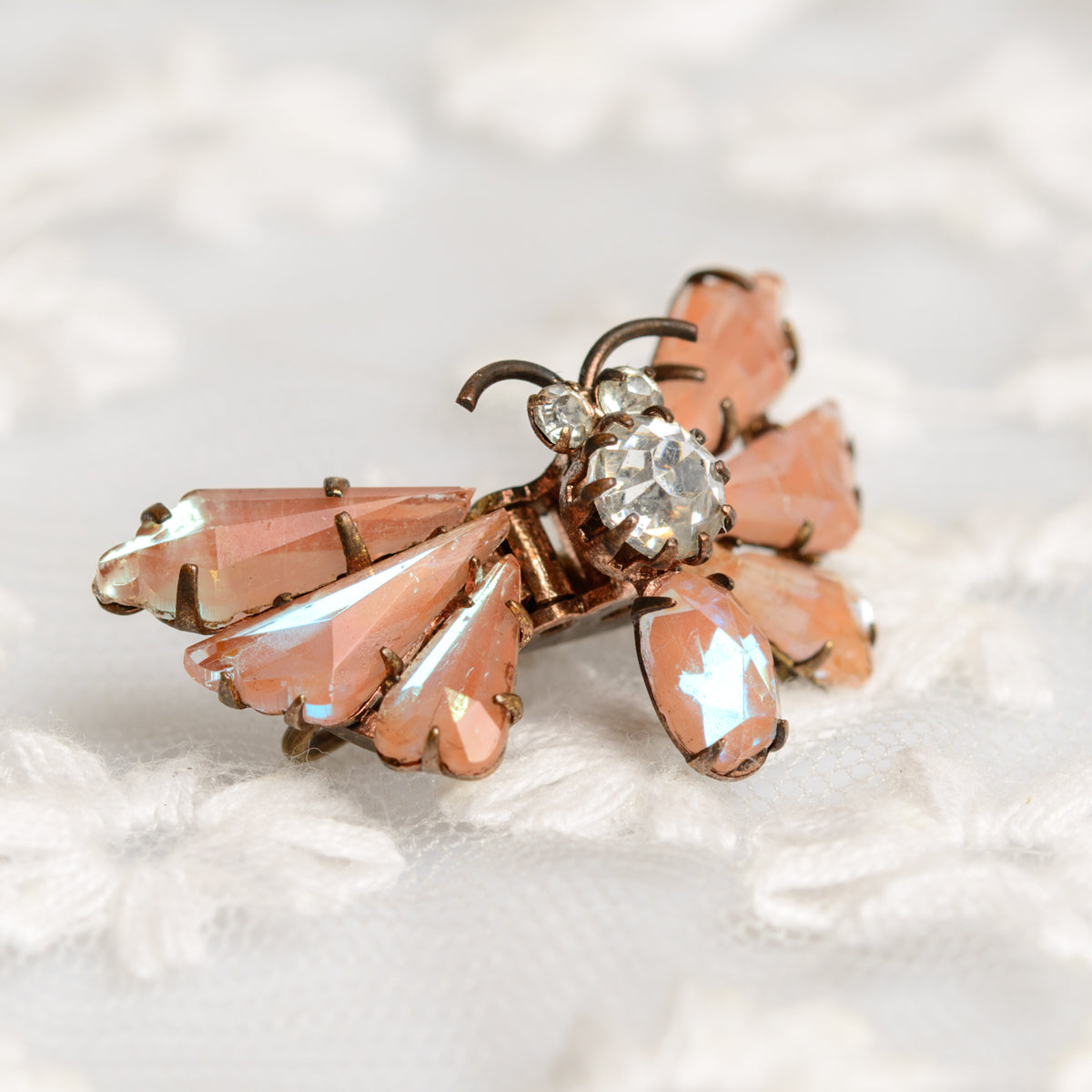 Antique Saphiret Brooch/Pin Butterfly Design Victorian 19th Century (A1351)