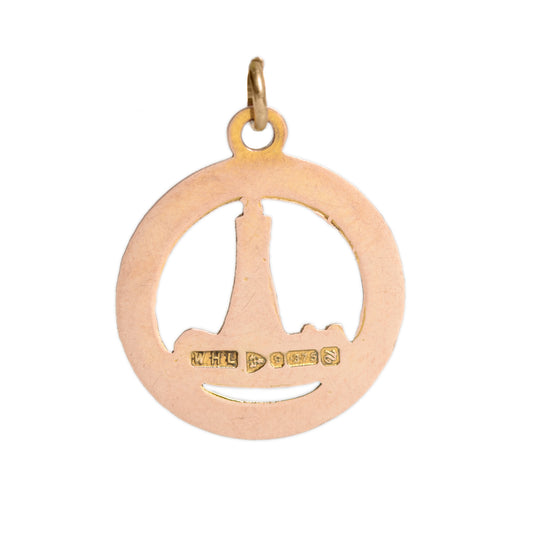 Antique 9ct Gold Blackpool Tower Pendant / Charm Chester 1920 (A1405)