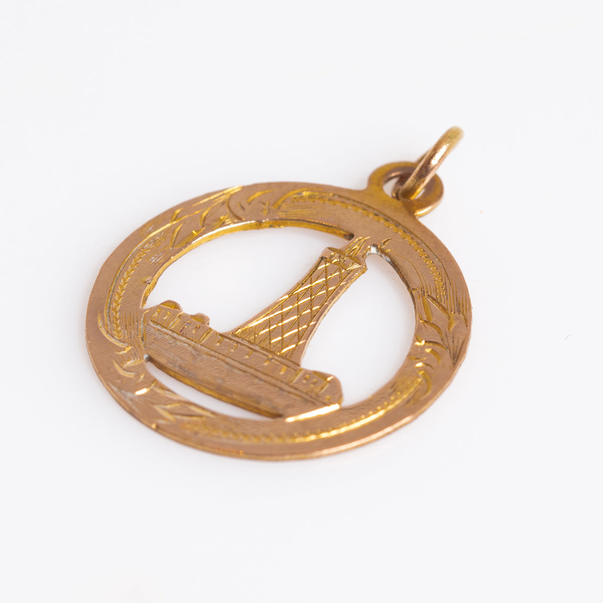 Antique 9ct Gold Blackpool Tower Pendant / Charm Chester 1920 (A1405)