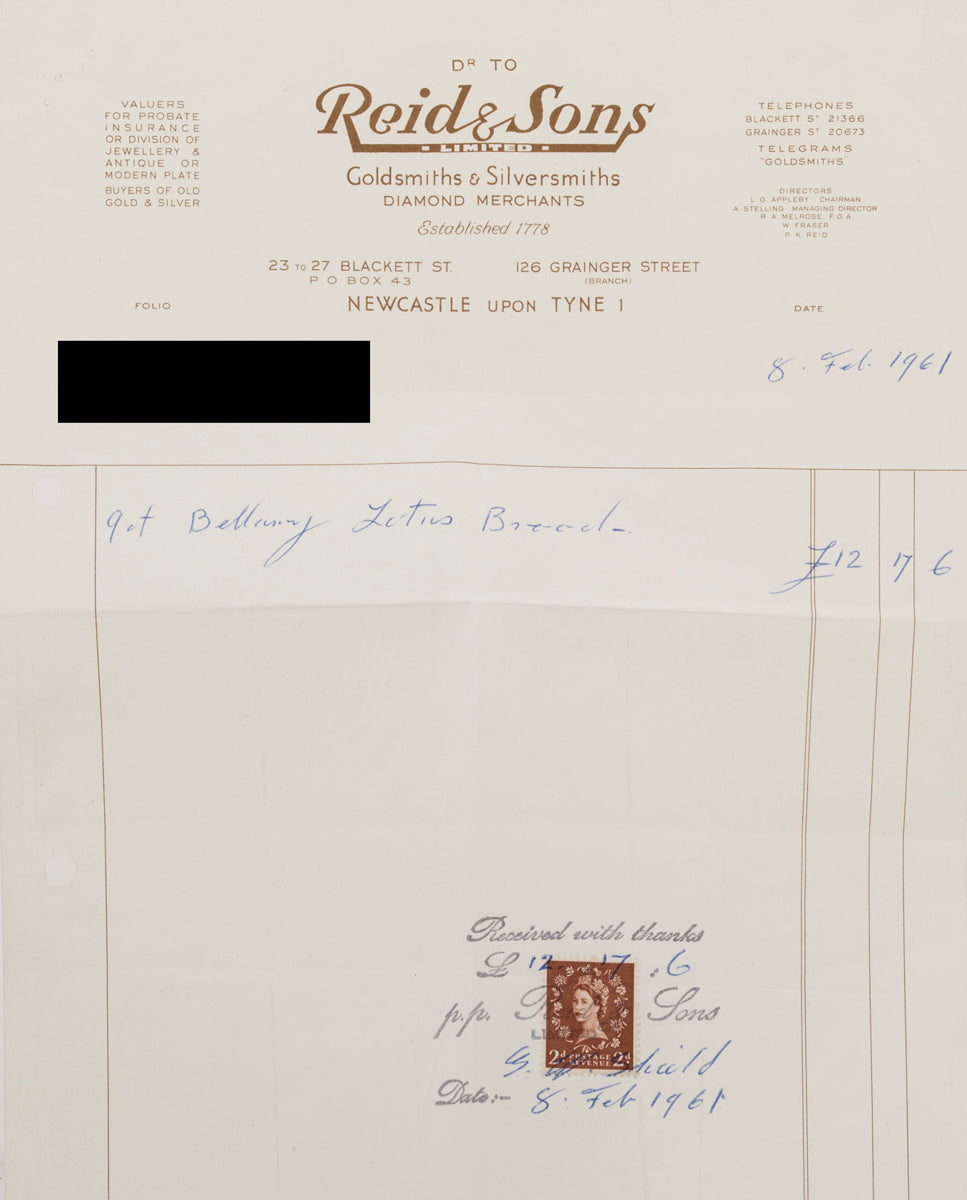 Vintage Geoffrey Bellamy Solid 9ct Gold Lotus Flower Brooch With Provenance (A1530)