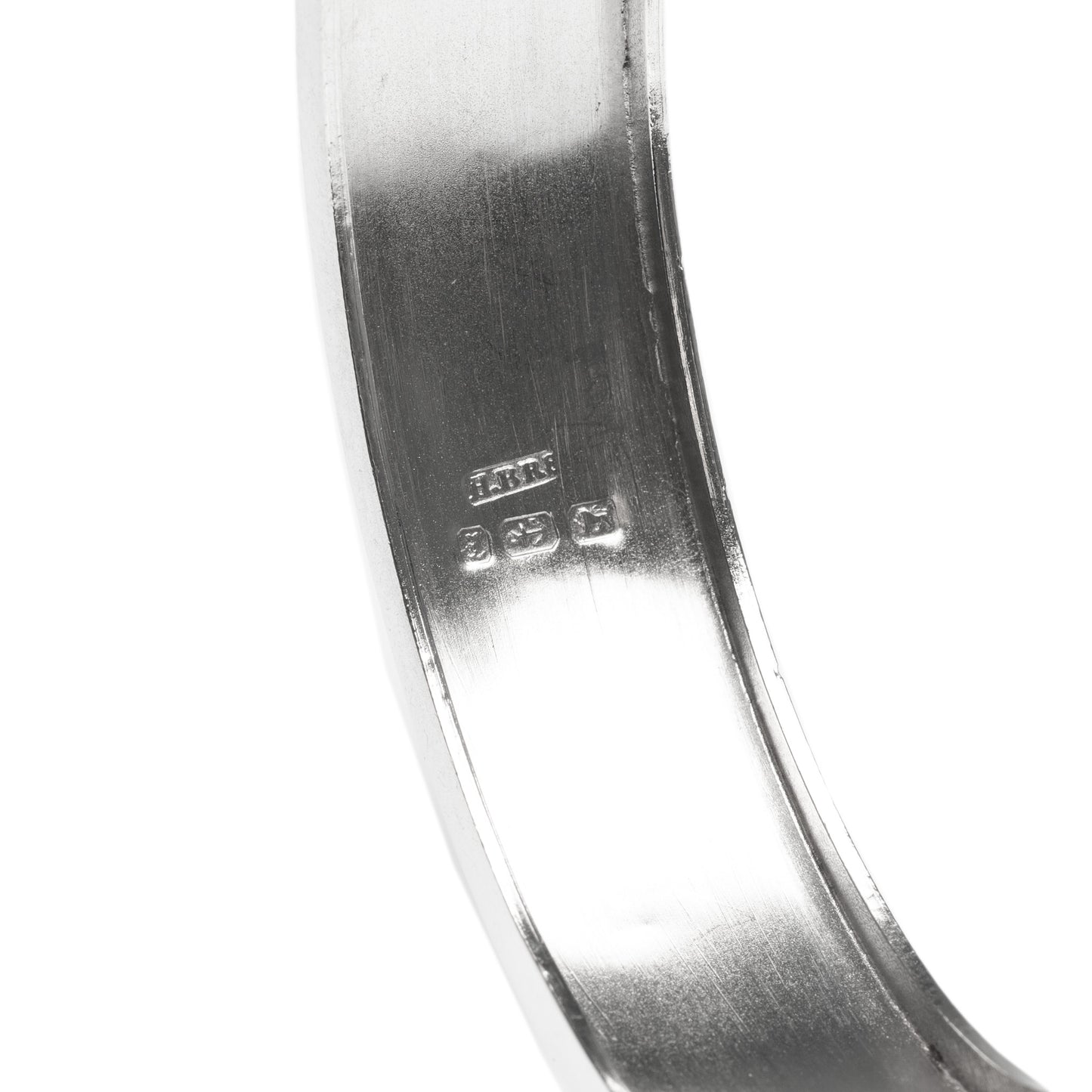 Antique Victorian Silver Hinged Bangle Bracelet Chased Floral Design Hallmarked 1885 (Code A420)