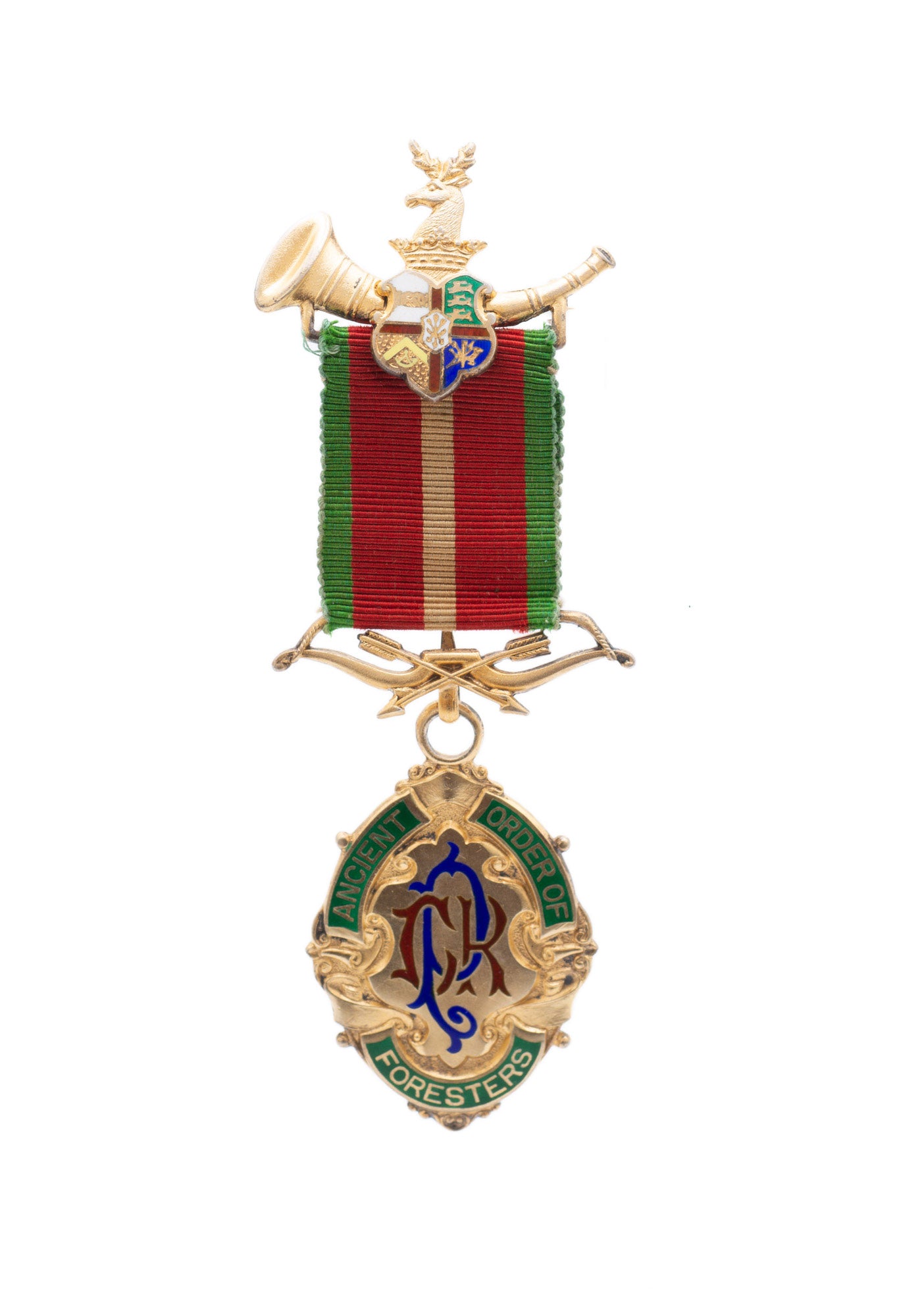 AOF Ancient Order of Foresters Antique Sterling Silver Past Chief Ranger Jewel