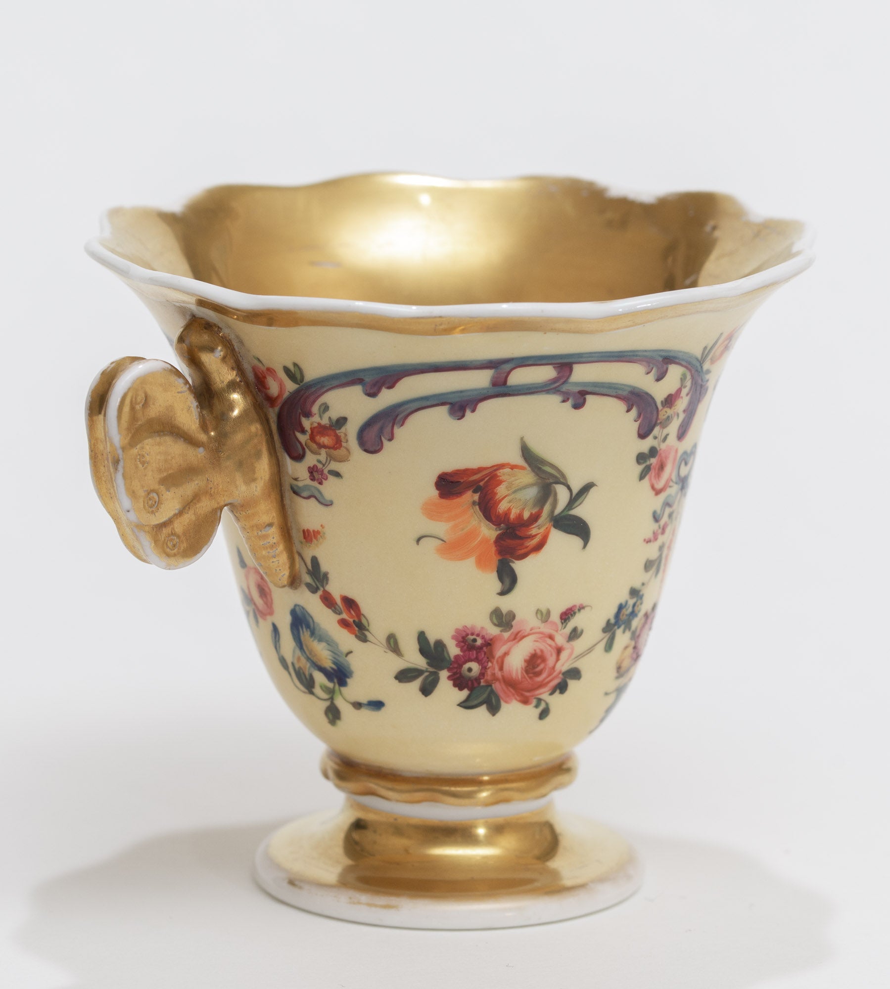 Rare Spode Butterfly Handle Custard Cup, Georgian Regency Antique China c1815 (3115)
