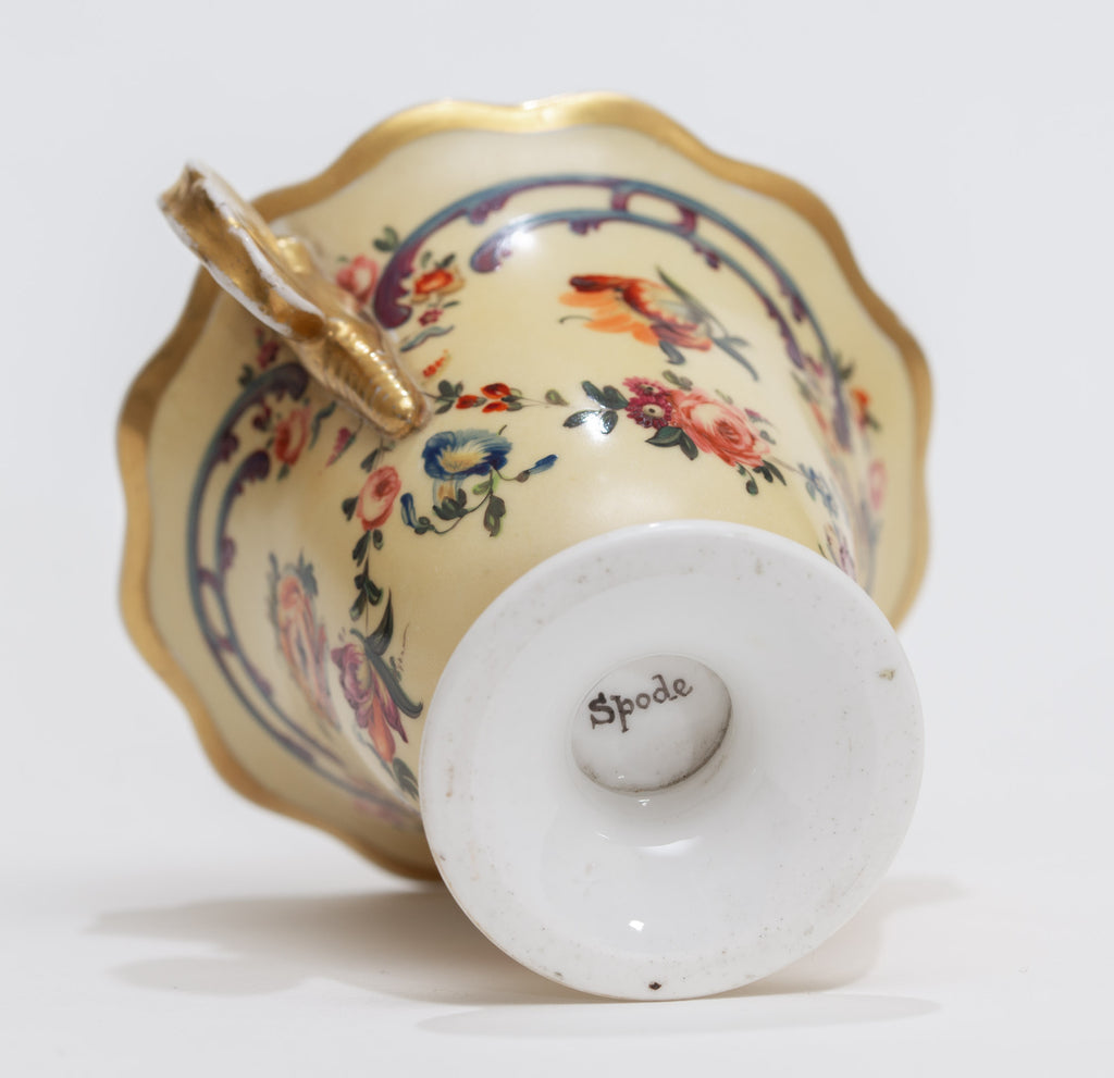 Rare Spode Butterfly Handle Custard Cup, Georgian Regency Antique China c1815 (3115)
