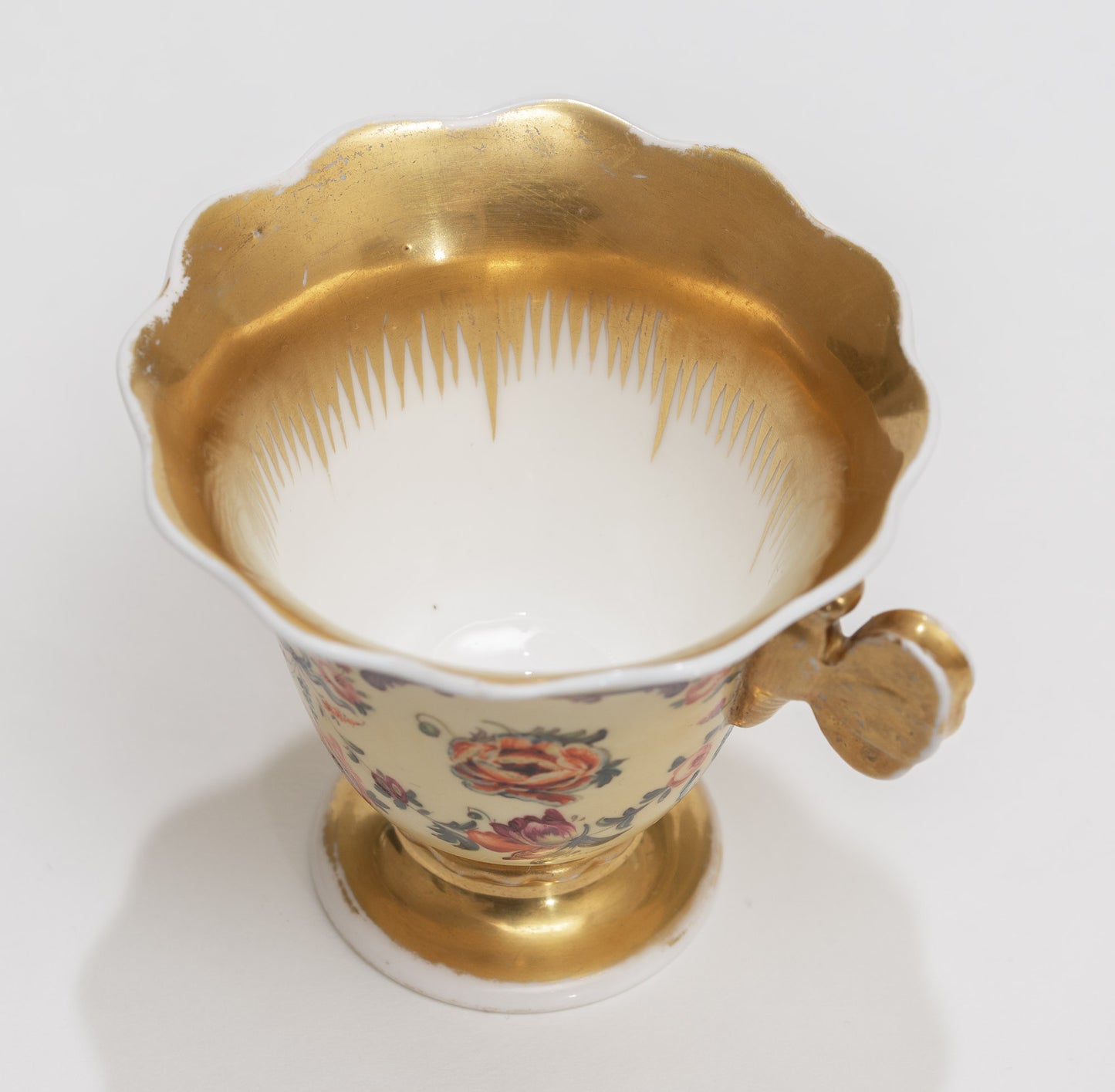 Rare Spode Butterfly Handle Custard Cup, Georgian Regency Antique China c1815 (3115)