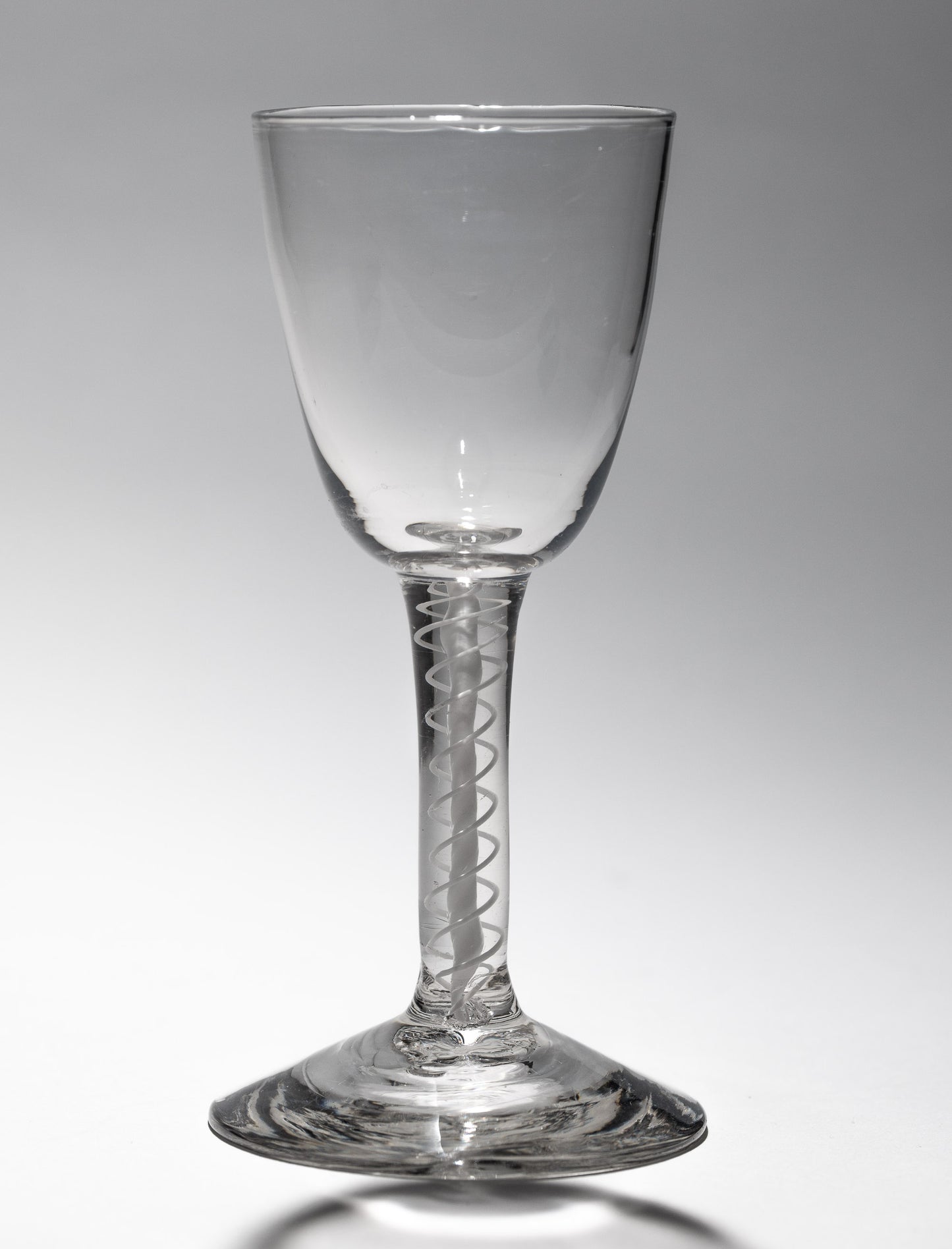 Georgian DSOT Opaque Twist Wine Glass - Antique c1765 English Lead Type Stemware (3157)