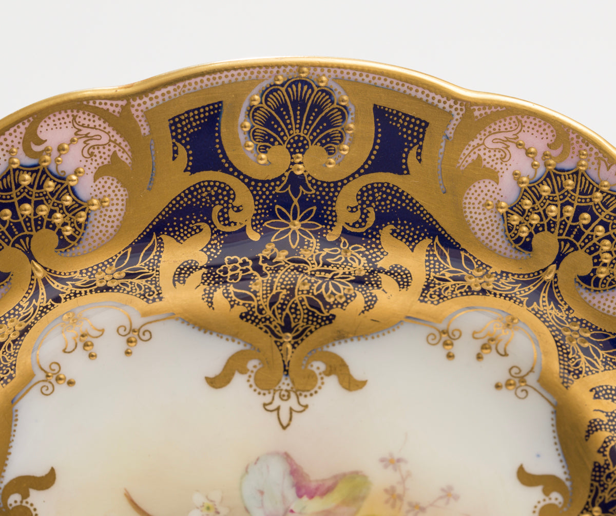 Antique Royal Worcester Fruit Plate Hand Painted by Ernest Phillips 1918  (3164)