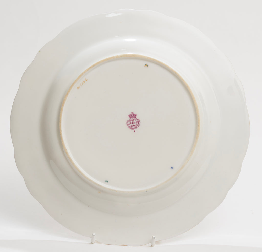 Antique Royal Worcester Fruit Plate Hand Painted by Ernest Phillips 1918  (3164)