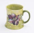 Vintage Moorcroft Pottery Clematis Pattern Mug/Tankard Yellow/Green Glaze (3182)