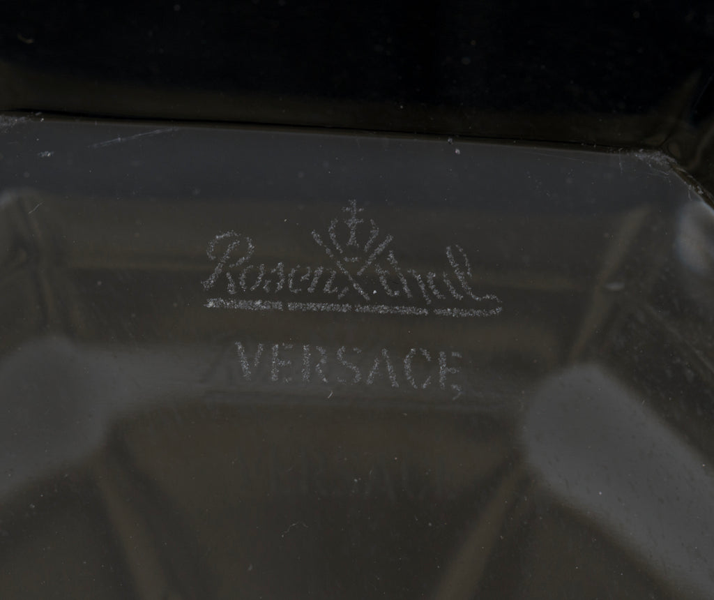 Versace Medusa Art Glass Bowl By Rosenthal Moulded With 3D Heads (3184)