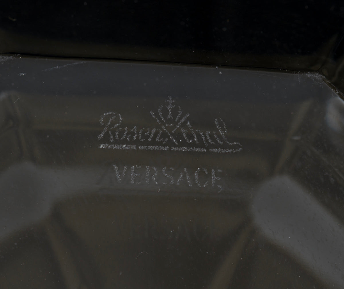 Versace Medusa Art Glass Bowl By Rosenthal Moulded With 3D Heads (3184)