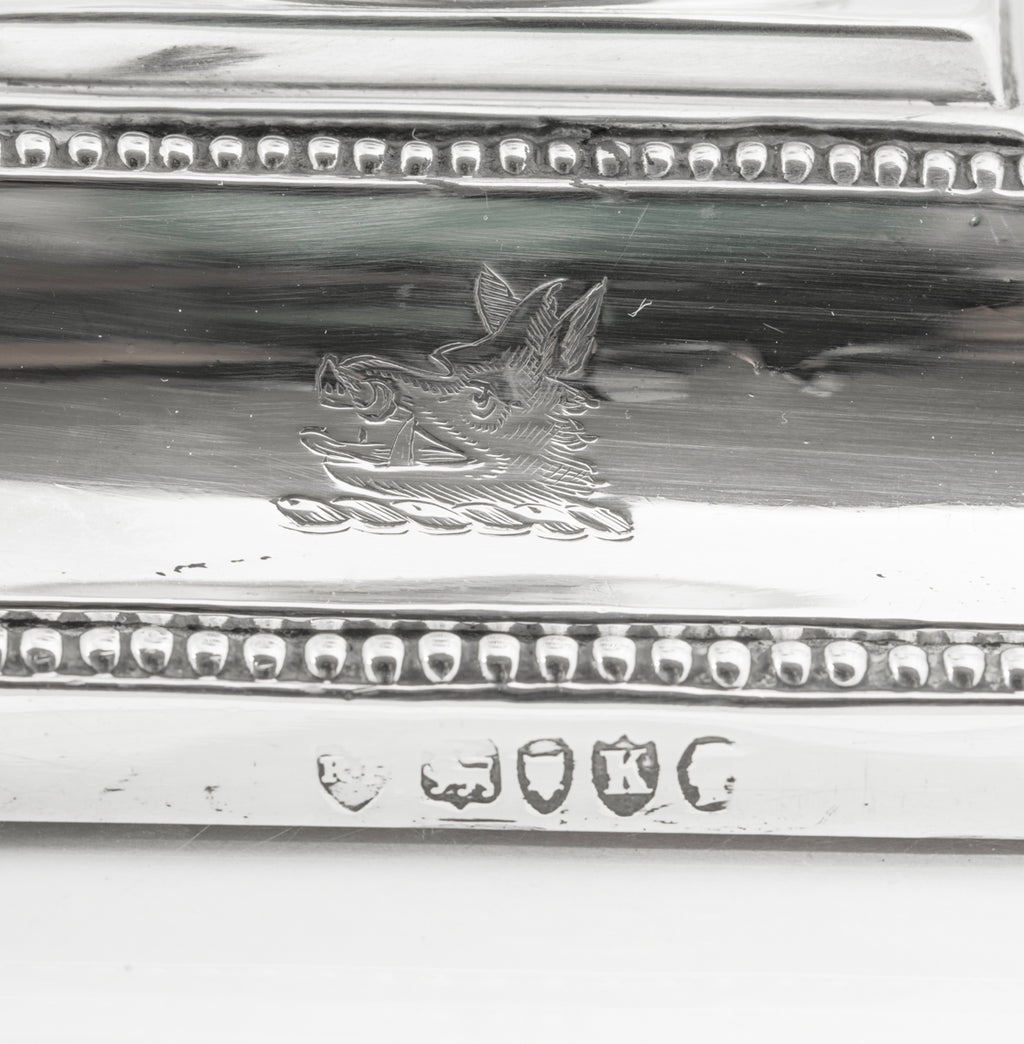 Antique Victorian Hallmarked Sterling Silver Reeded Column Candlestick 1885 (3225)
