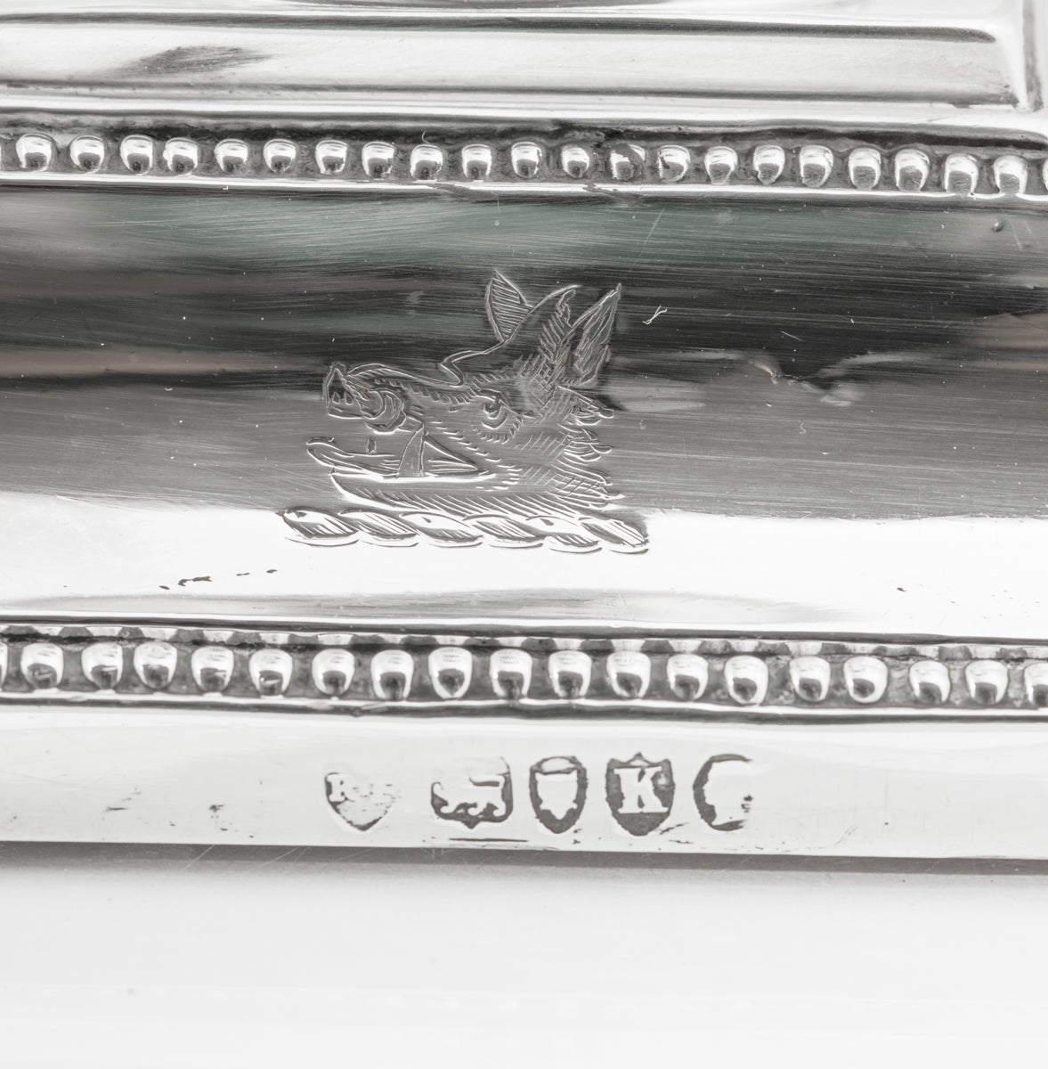 Antique Victorian Hallmarked Sterling Silver Reeded Column Candlestick 1885 (3225)