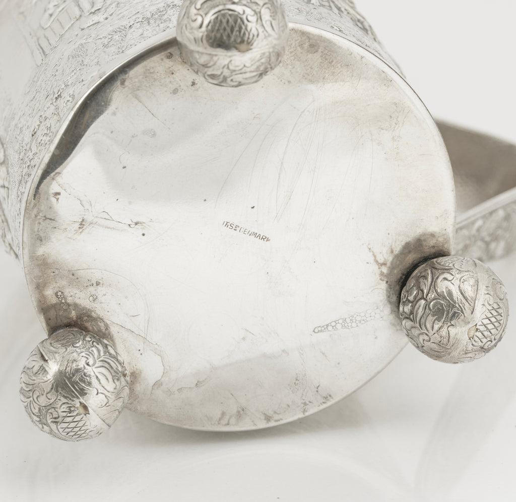 Danish Silver Plated Lidded Tankard by Jorgen Th. Steffensen Vintage 20th Century