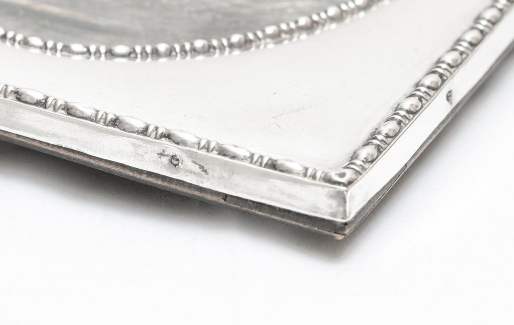 Antique Sterling Silver Photo Frame Landscape Sheffield Hallmark Freestanding (3234)
