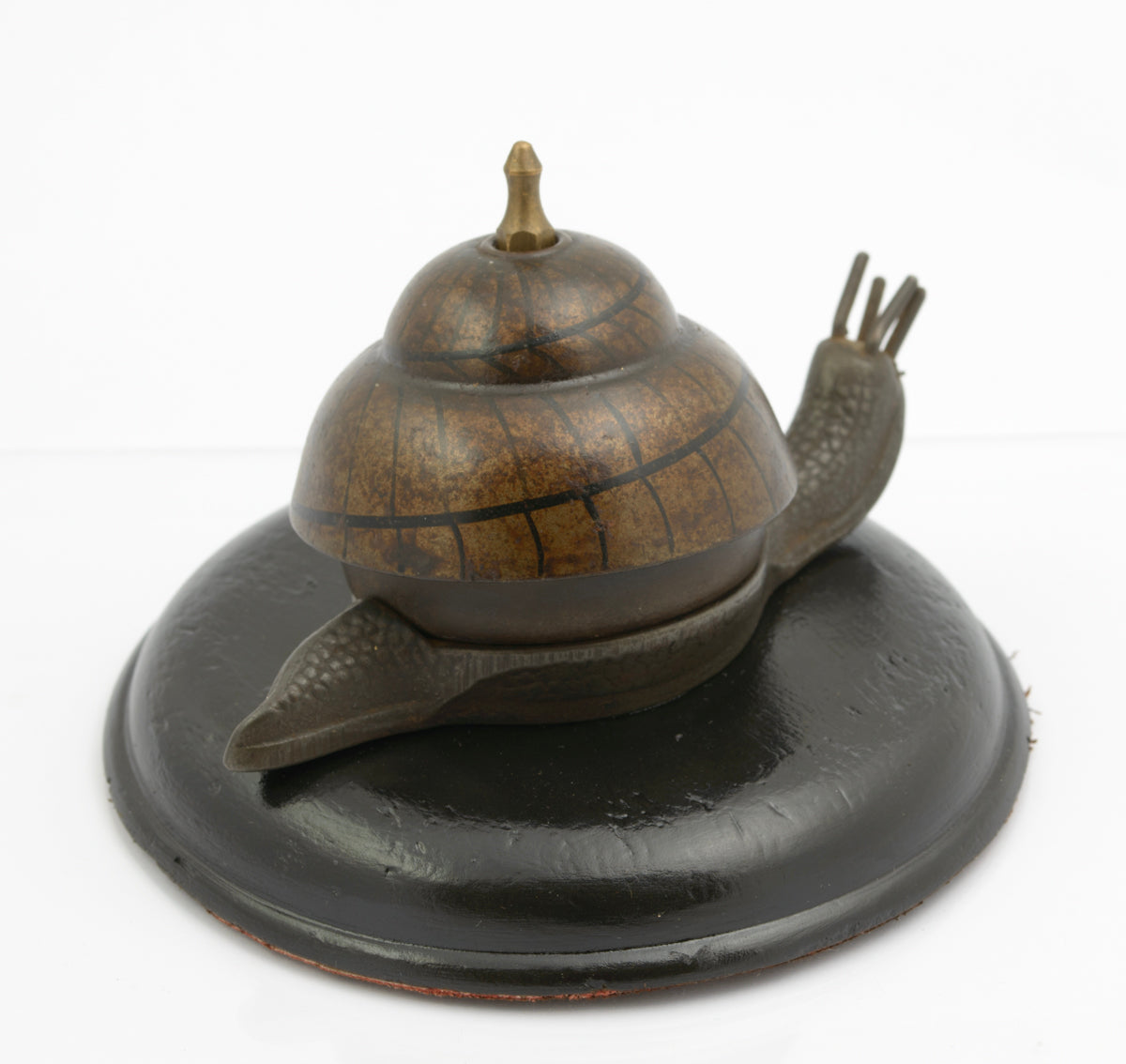 Antique German Clockwork Snail Counter Top Bell Working Order DRGM (3257)
