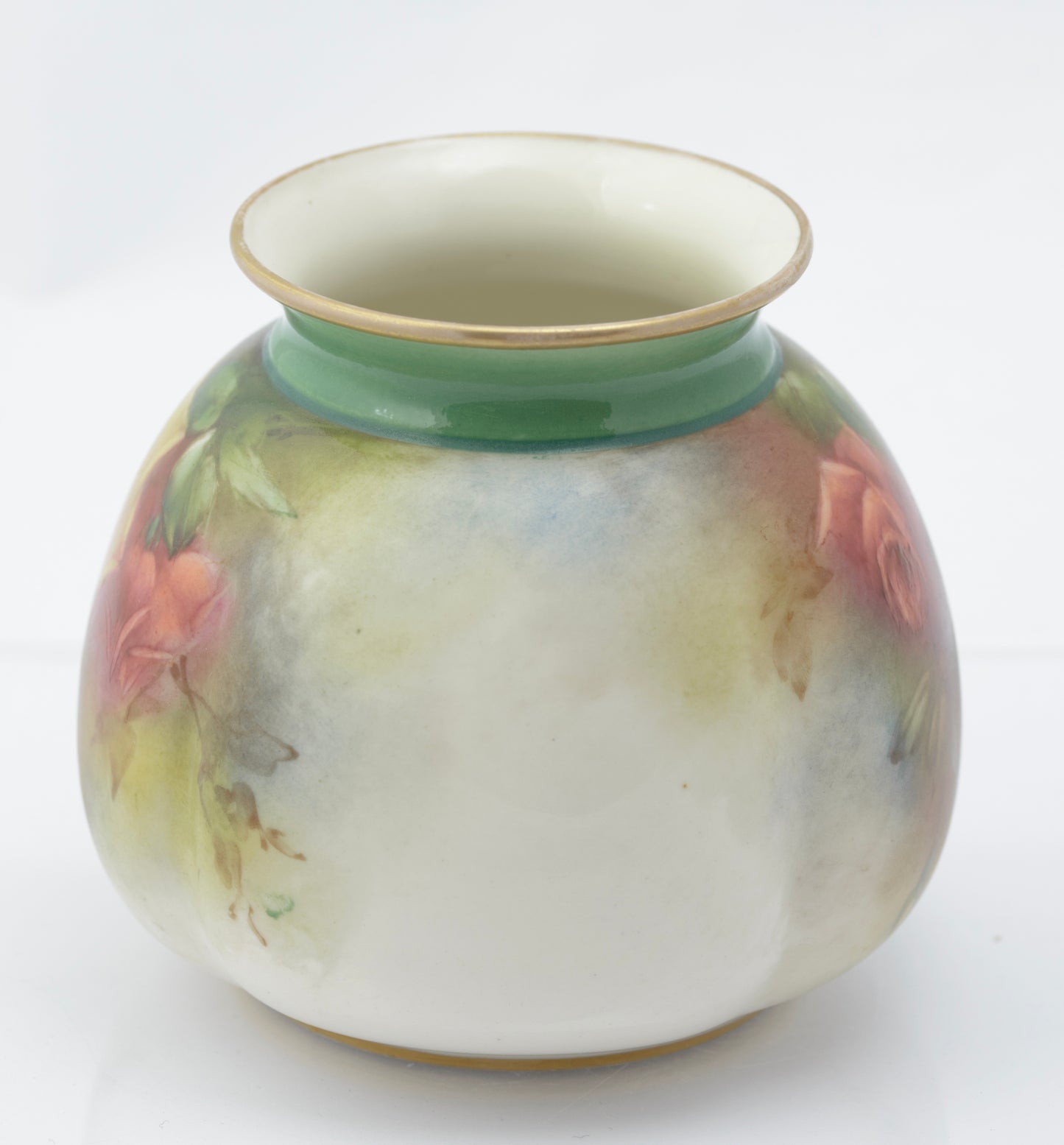 Antique James Hadley Worcester China Hand Painted Rose Vase c.1905 (3261)
