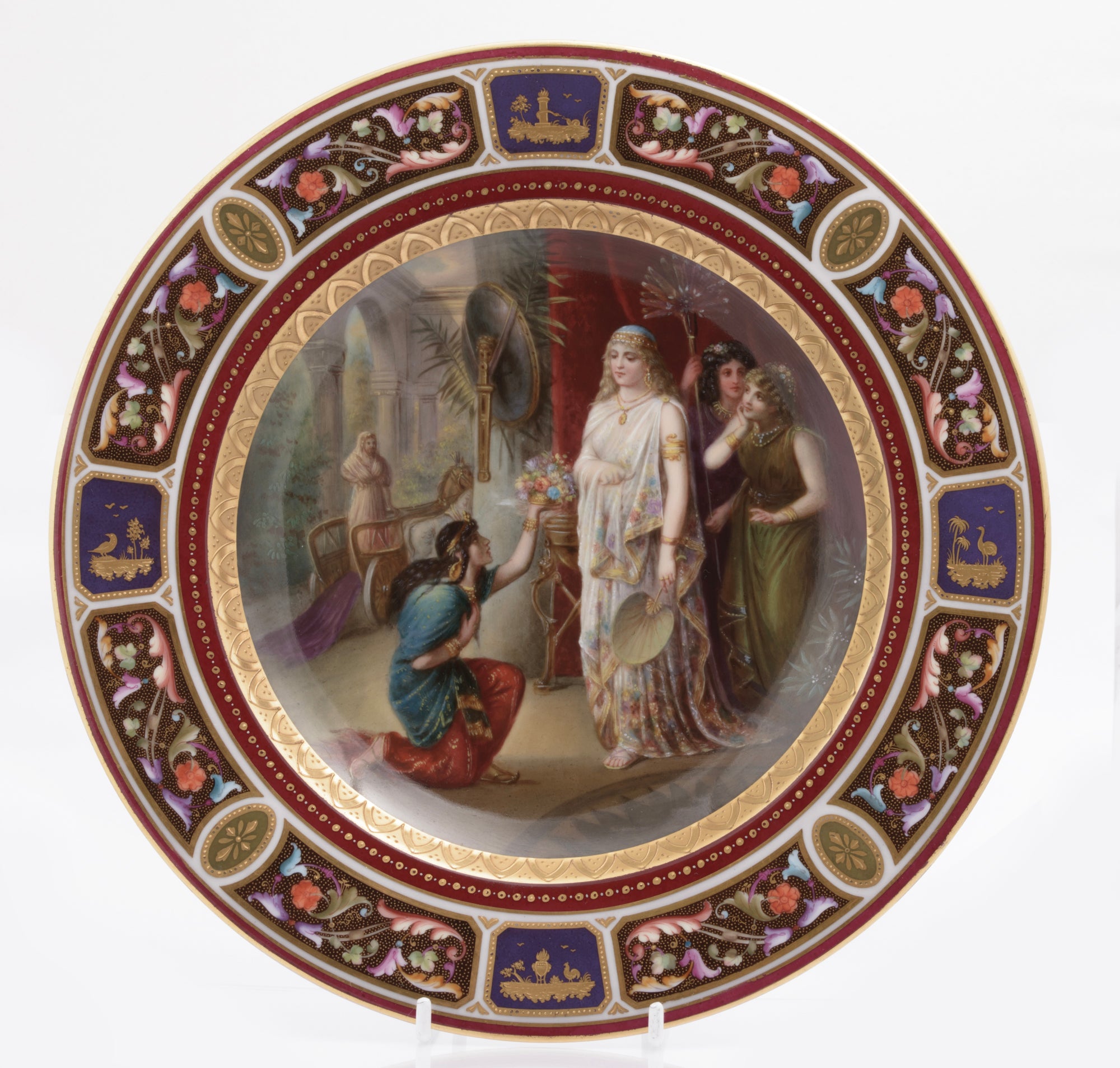 Antique Vienna Porcelain Hand Painted Cabinet Plate Cleopatra c.1900 (3266)