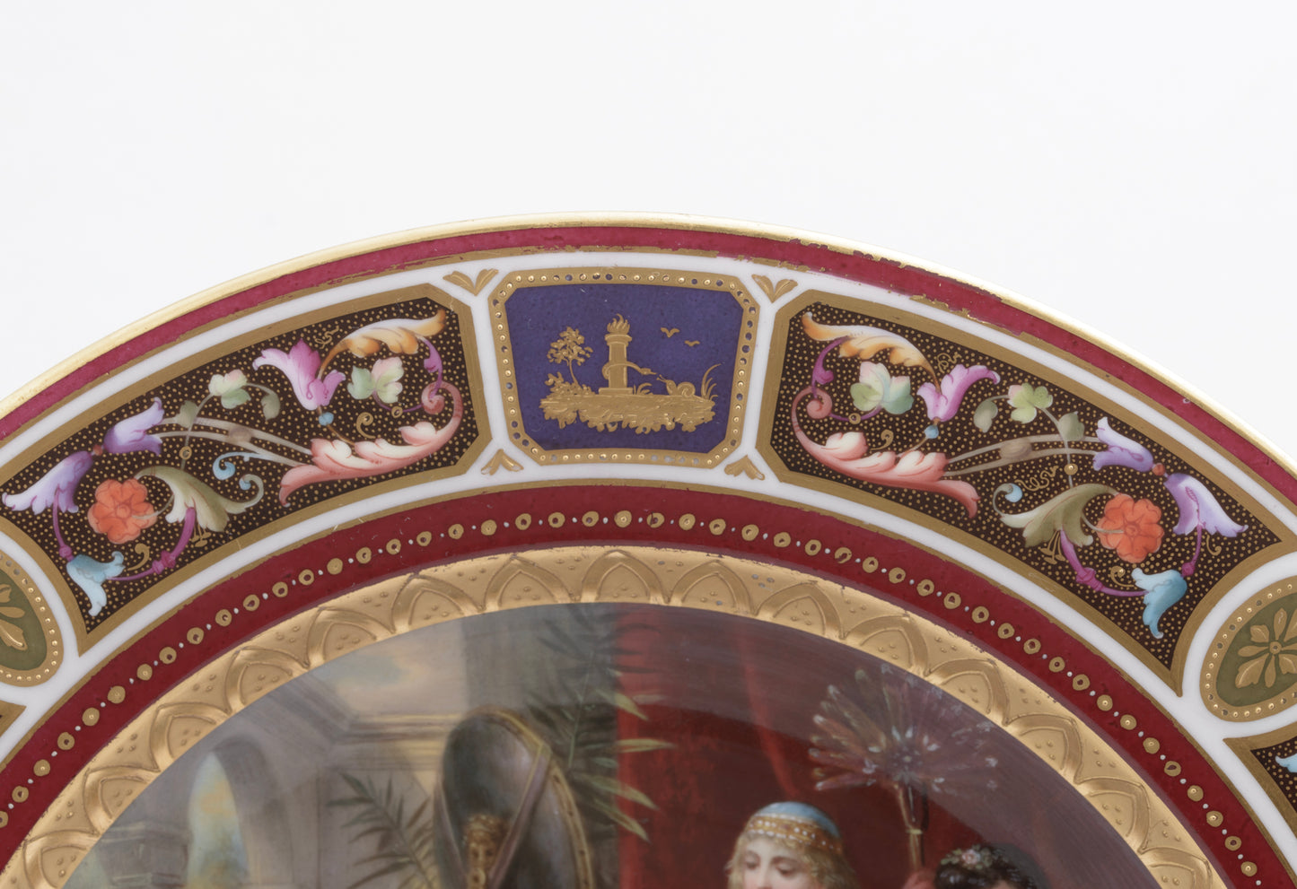 Antique Vienna Porcelain Hand Painted Cabinet Plate Cleopatra c.1900 (3266)
