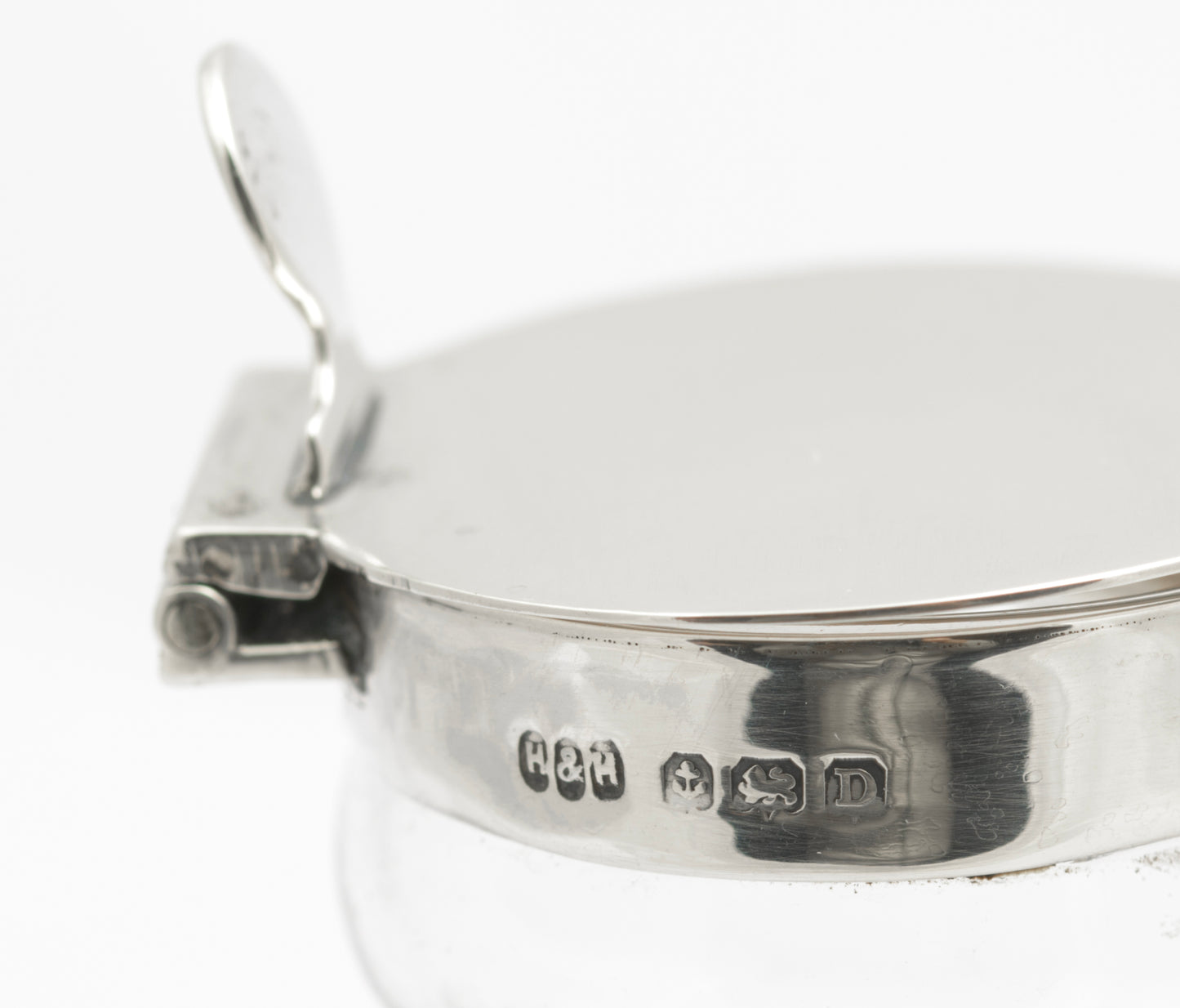 Pair Antique Hukin & Heath Whisky Noggin Jugs Sterling Silver Mounts (3276)