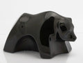 Baccarat French Moulded Crystal Art Glass Black Bear Sculpture (3280)
