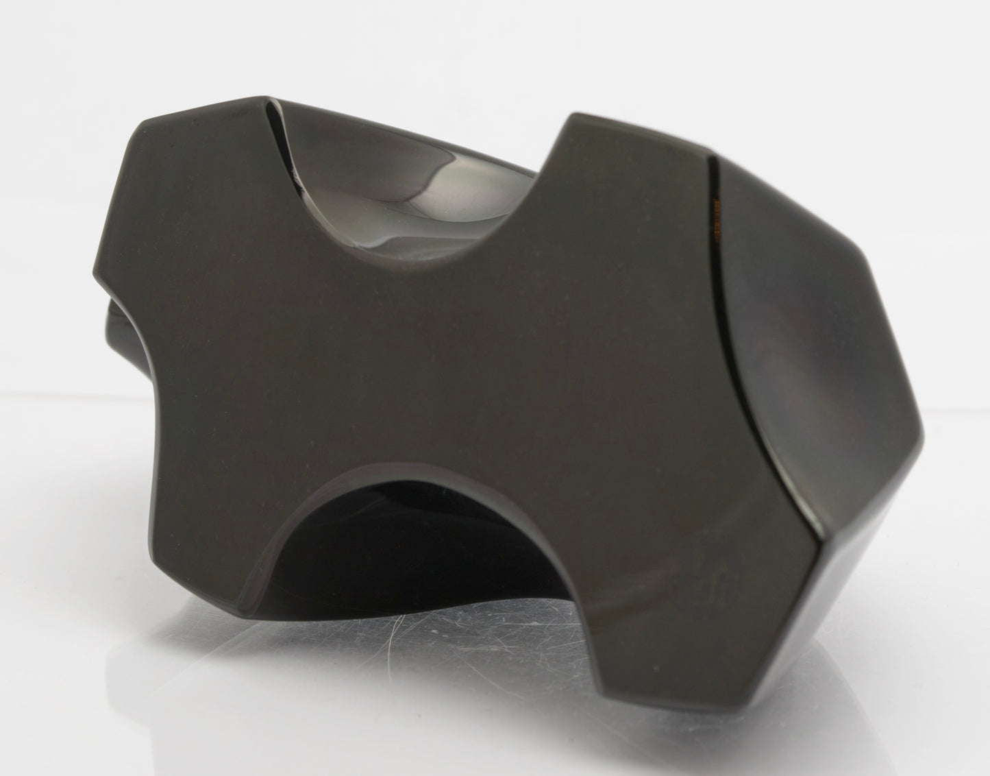 Baccarat French Moulded Crystal Art Glass Black Bear Sculpture (3280)