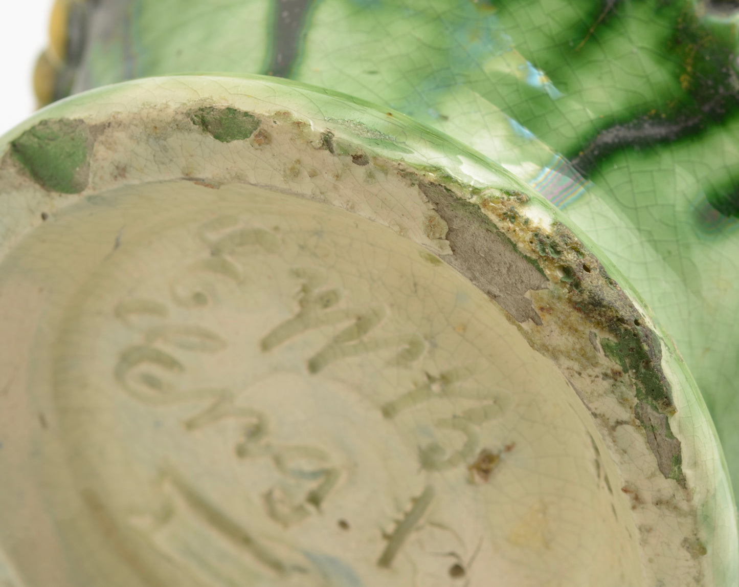 Antique Castle Heddingham Art Pottery Vase By Edward Bingham c.1890 (3285)