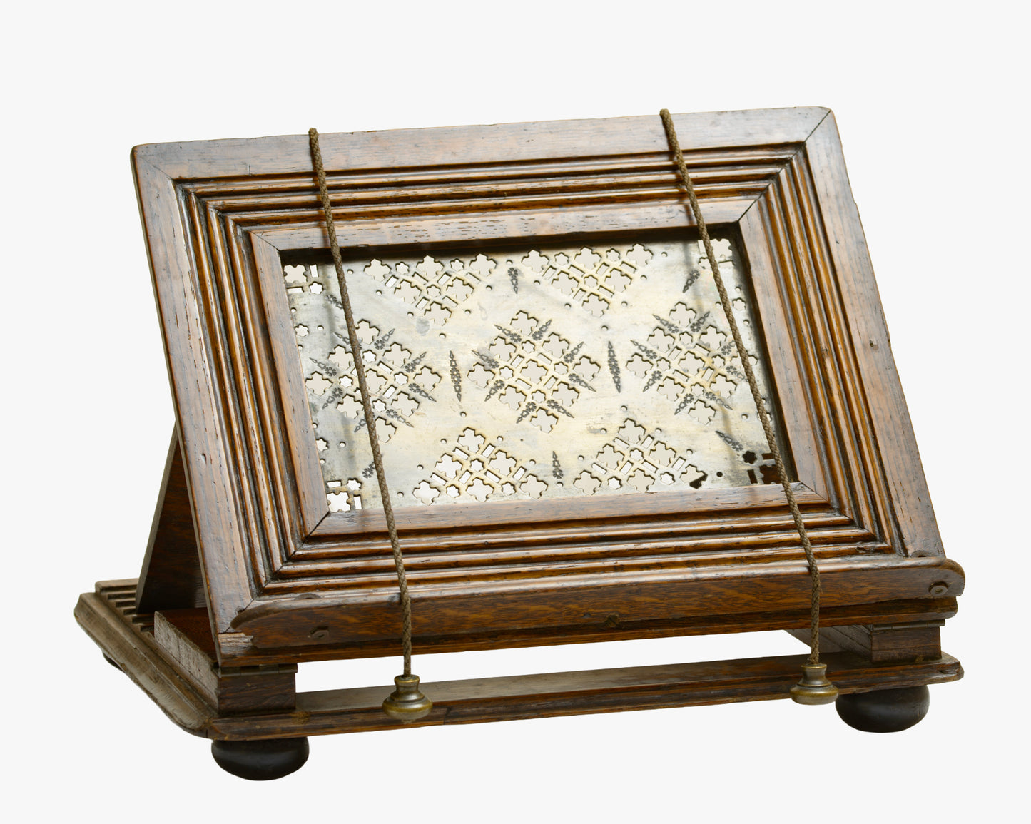 Antique Victorian Oak & Brass Folding Travelling Lectern / Book Stand c.1880 (3287)