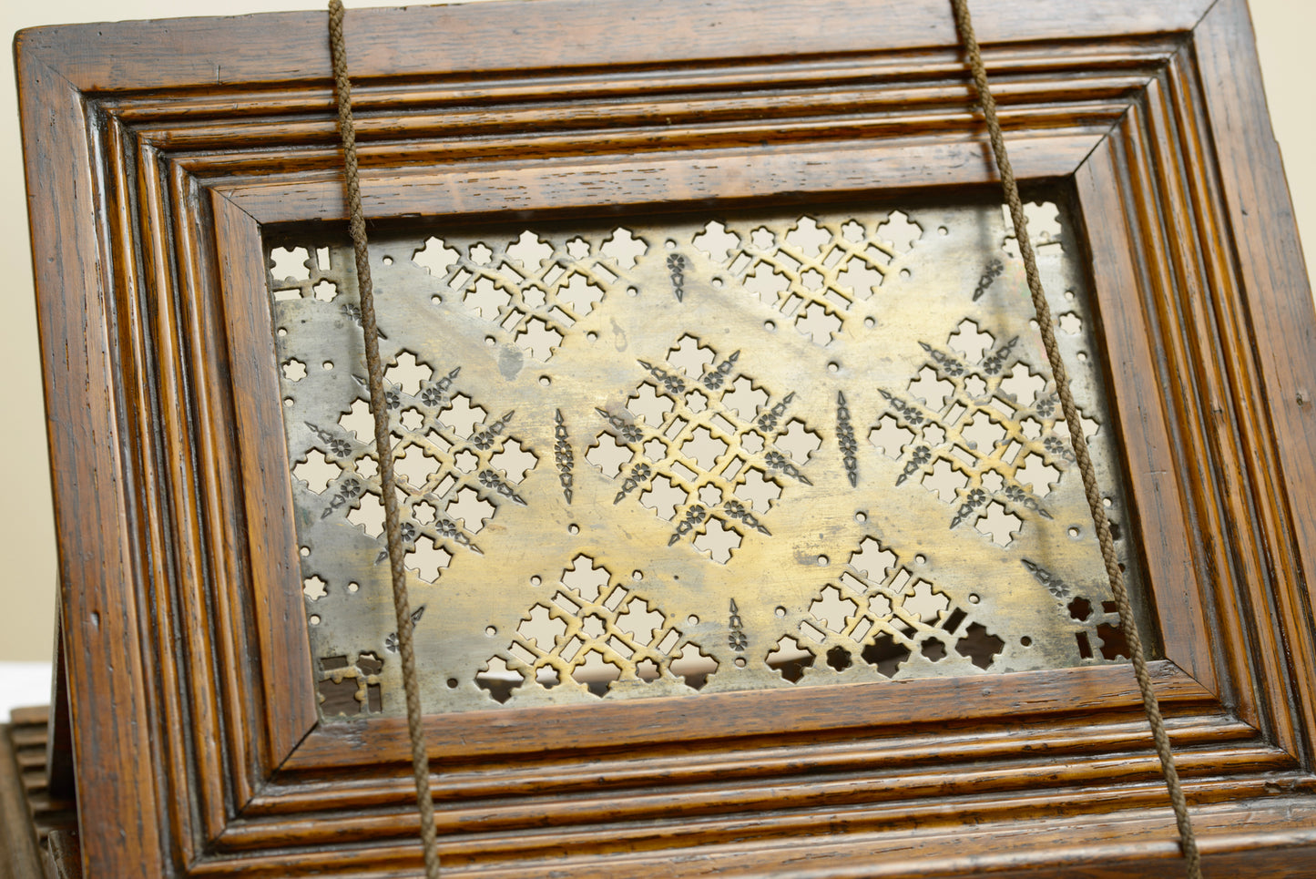 Antique Victorian Oak & Brass Folding Travelling Lectern / Book Stand c.1880 (3287)