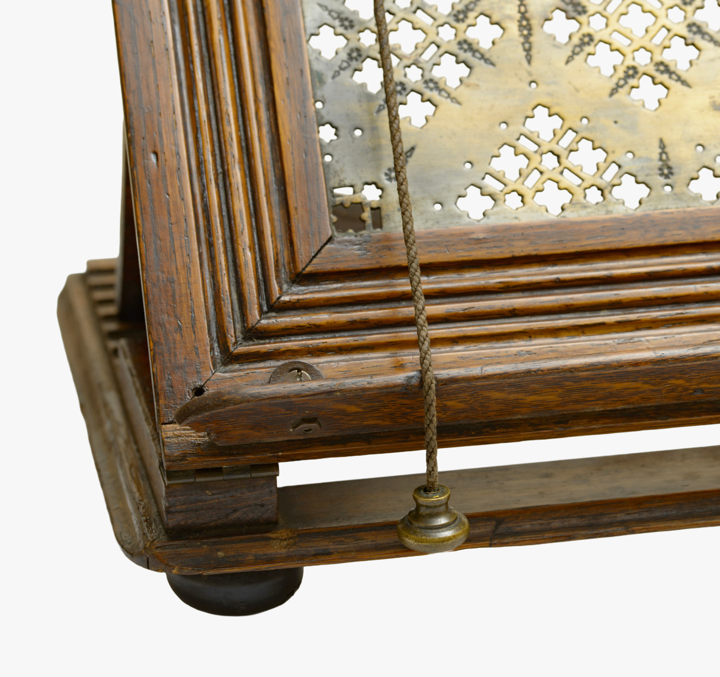 Antique Victorian Oak & Brass Folding Travelling Lectern / Book Stand c.1880 (3287)