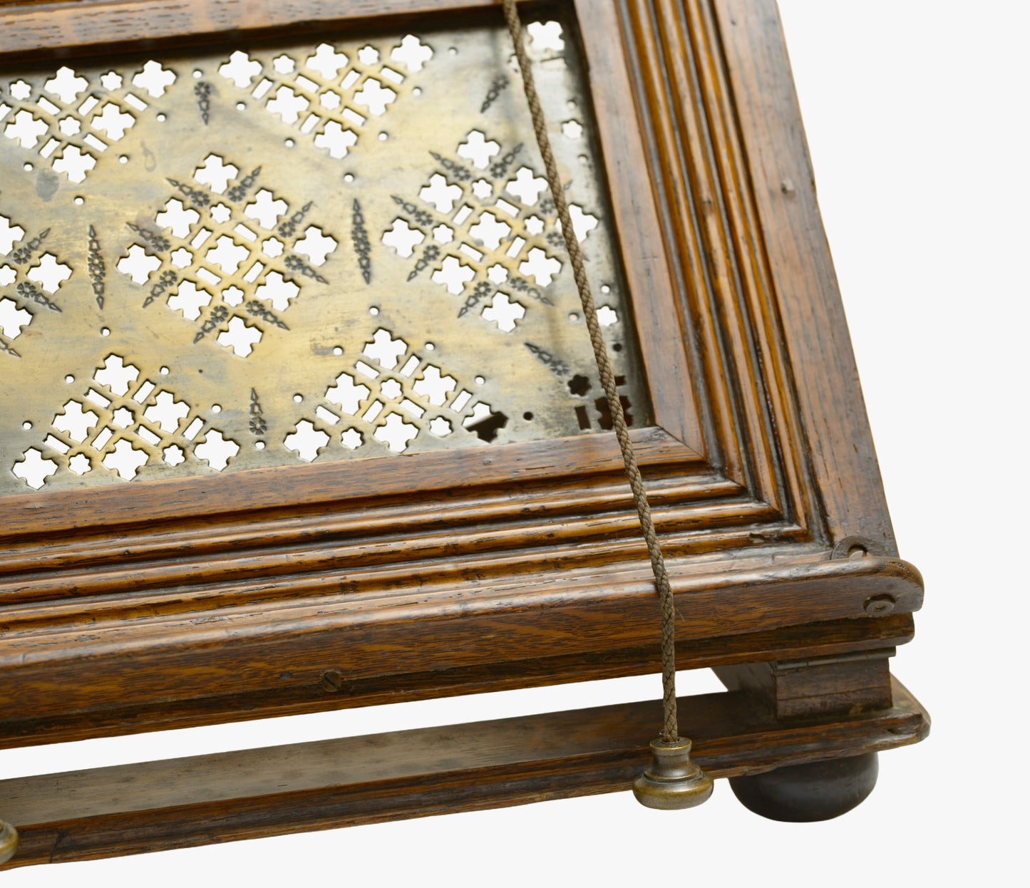 Antique Victorian Oak & Brass Folding Travelling Lectern / Book Stand c.1880 (3287)