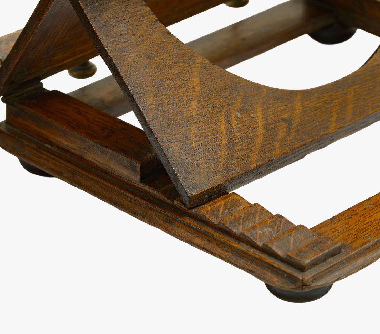 Antique Victorian Oak & Brass Folding Travelling Lectern / Book Stand c.1880 (3287)