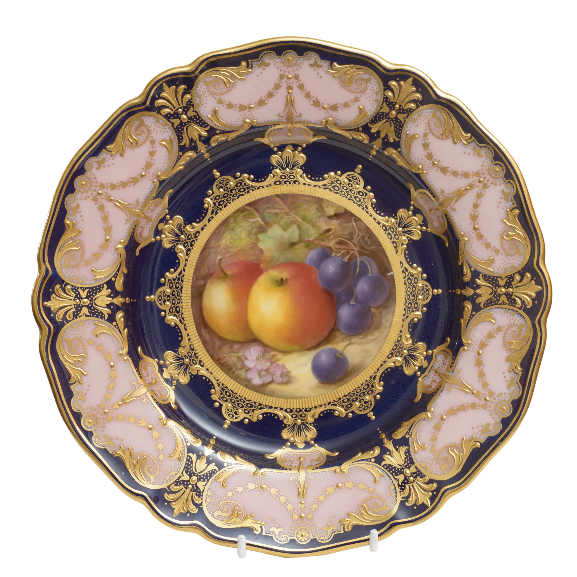 Antique Royal Worcester Hand Painted Fruit Cabinet Plate by Seabright (3291)