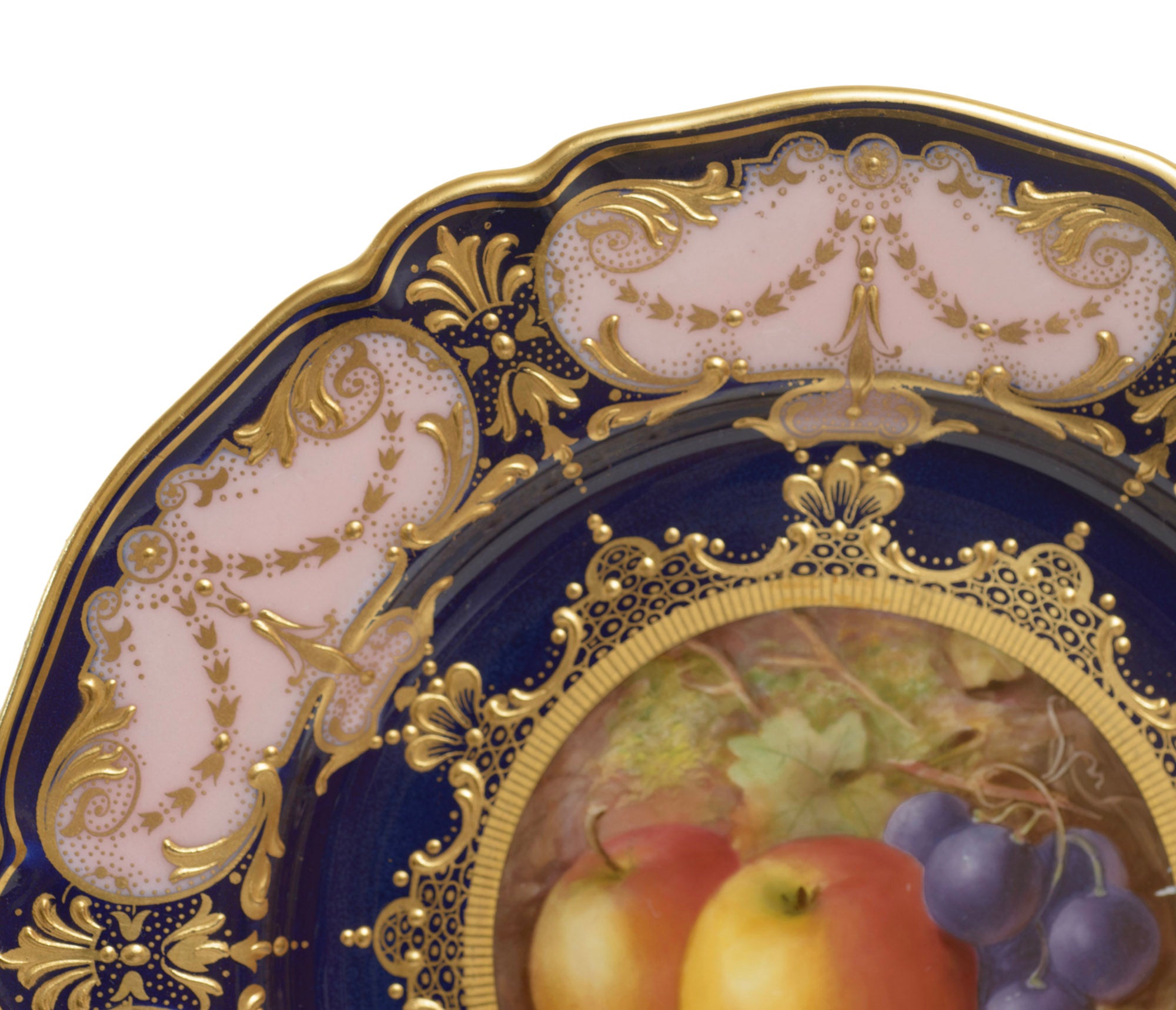 Antique Royal Worcester Hand Painted Fruit Cabinet Plate by Seabright (3291)