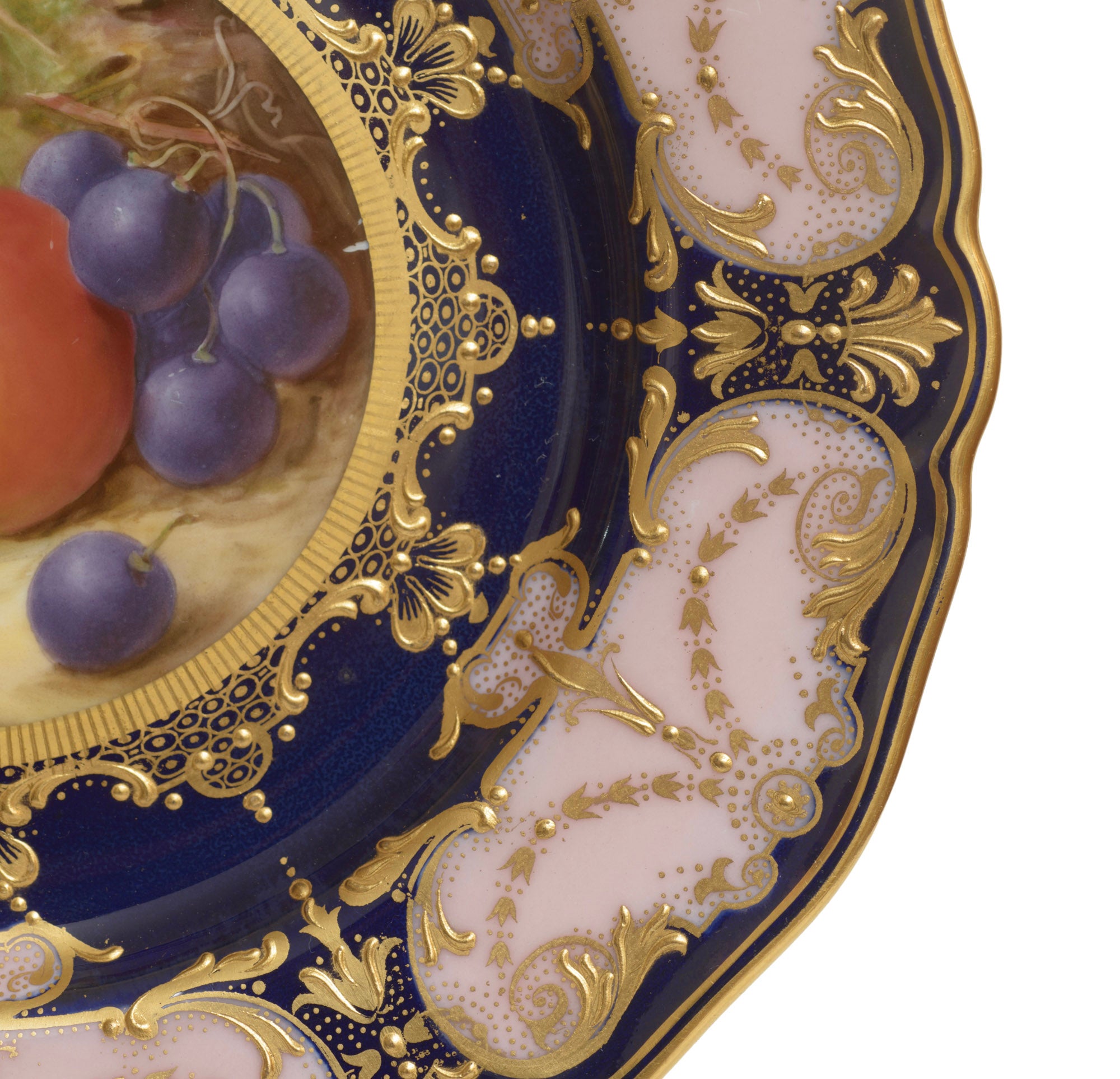 Antique Royal Worcester Hand Painted Fruit Cabinet Plate by Seabright (3291)