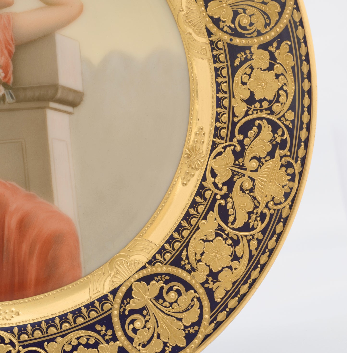 Antique Vienna Porcelain Hand Painted Cabinet Plate Sehnsucht (Longing) (3292)