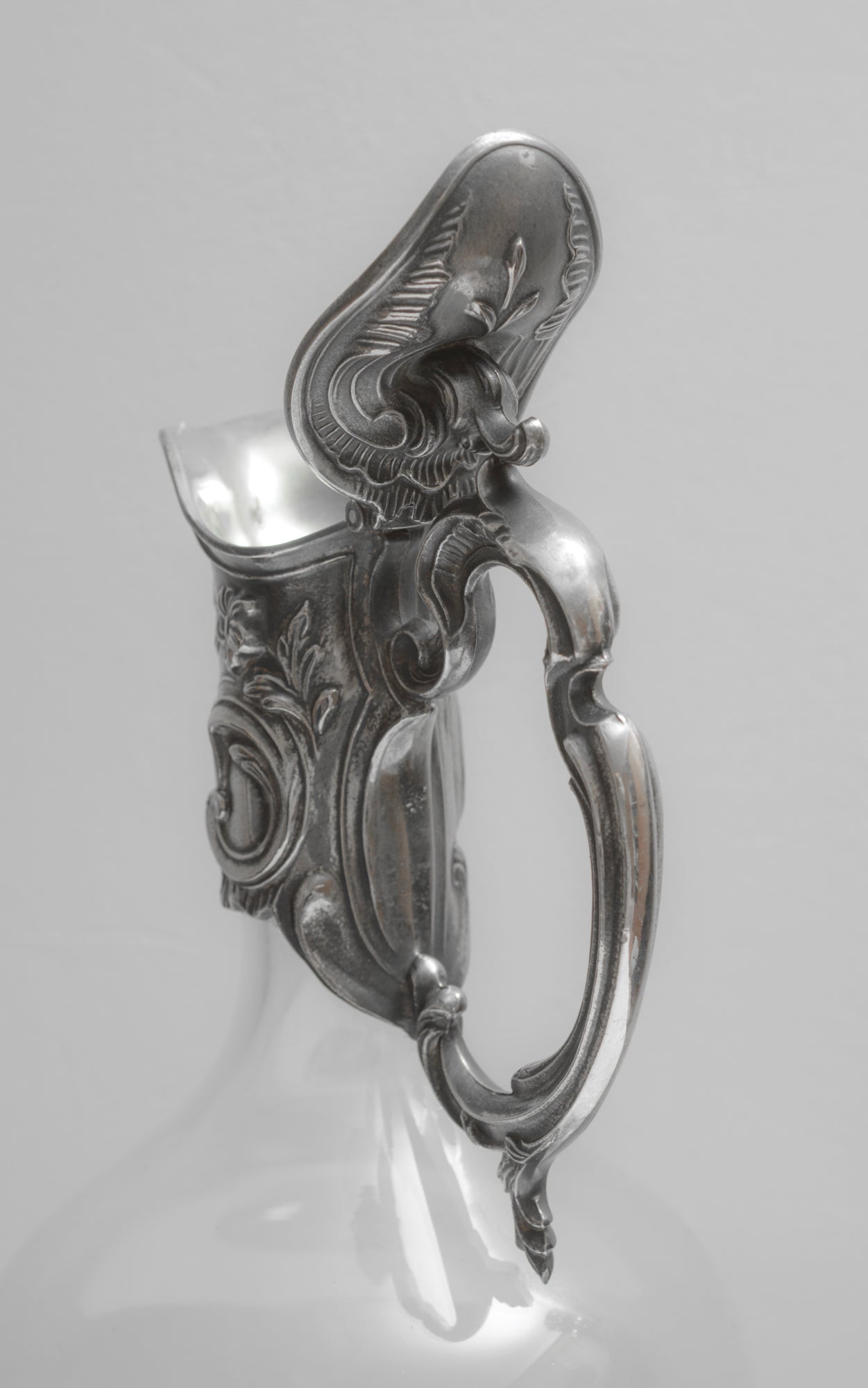 Vintage Art Nouveau Design Claret Jug Decanter Silver Plated Mounts By Topazio (3308)