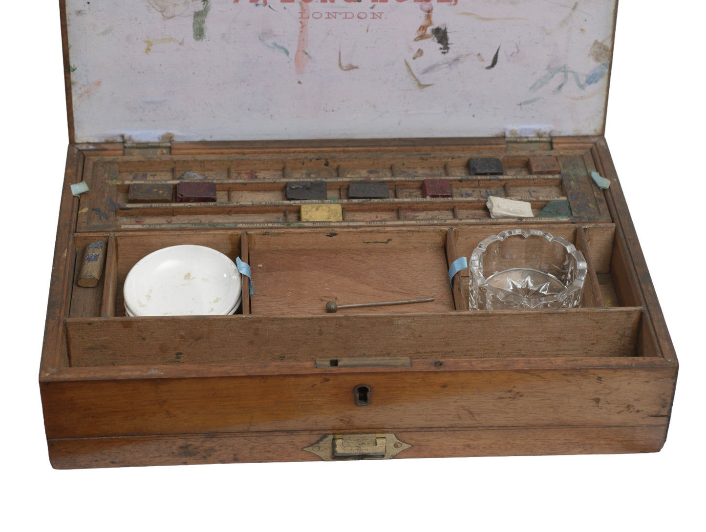 Antique Victorian Artists Watercolour Wooden Box By Brodie & Middleton c.1860 (3308)