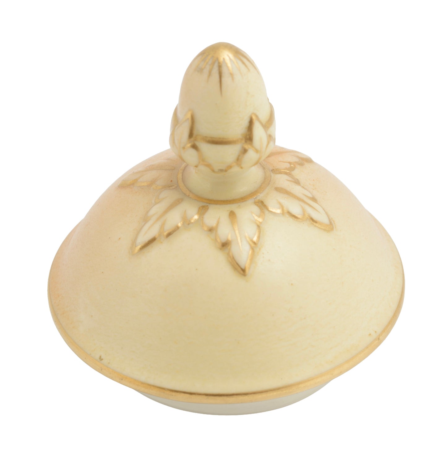 Antique Royal Worcester China Blush Ivory Glaze Pot Pourri Lidded Vase c.1908 (3310)