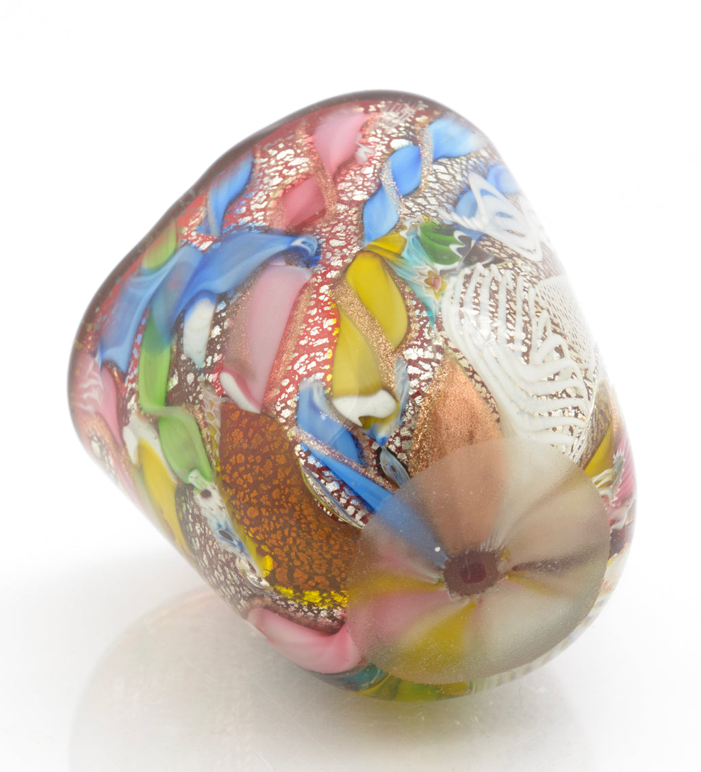 Vintage AVEM Murano Bizantino 'Tutti Frutti' Mid Century Italian Art Glass Vase (3317)