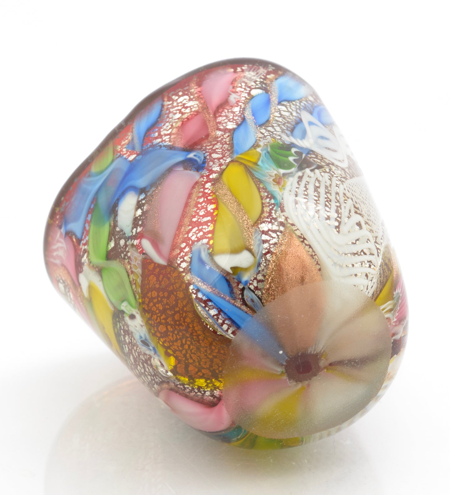 Vintage AVEM Murano Bizantino 'Tutti Frutti' Mid Century Italian Art Glass Vase (3317)