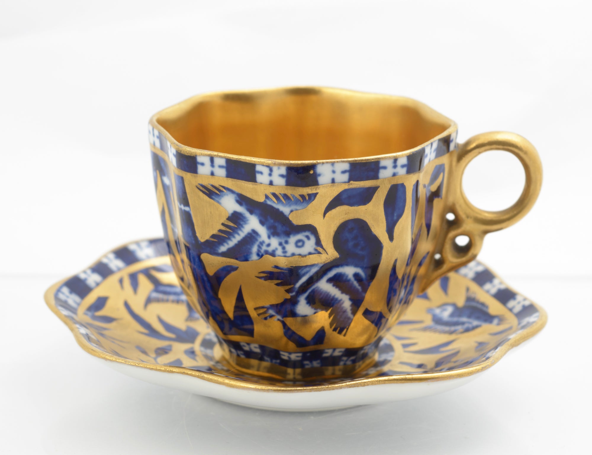 Coalport Japanese Grove Demi-Tasse Cup & Saucer | Blue Cherry Antiques