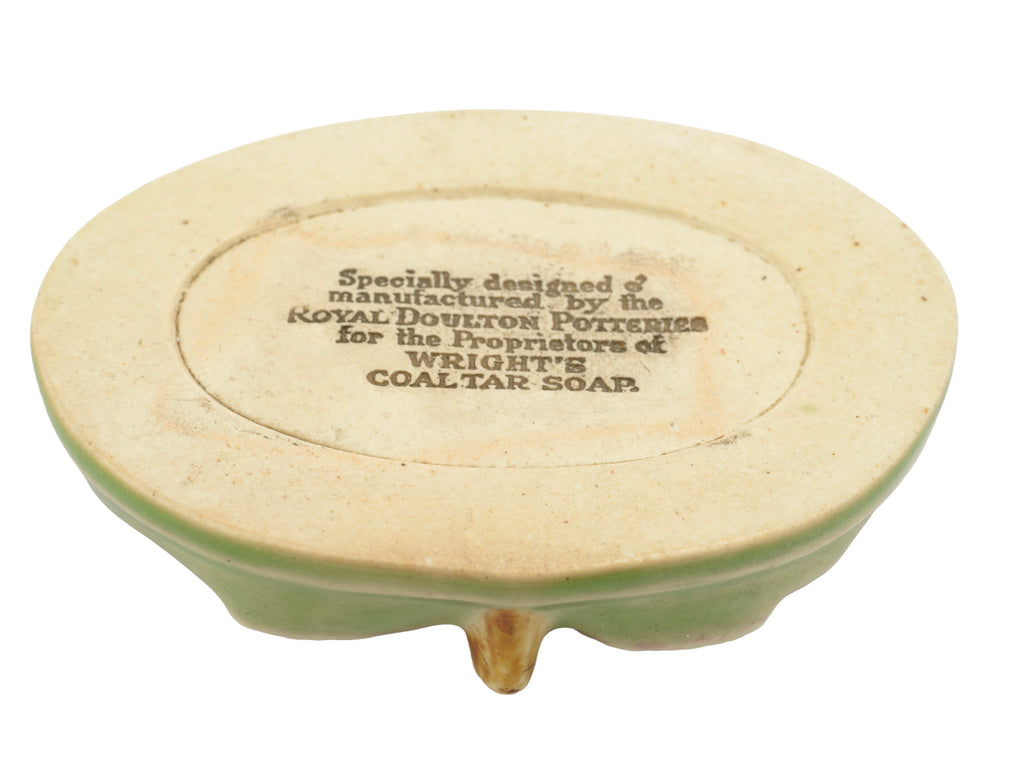 Antique Royal Doulton For Wright's Coaltar Soap Dragonfly Majolica Dish (2227)
