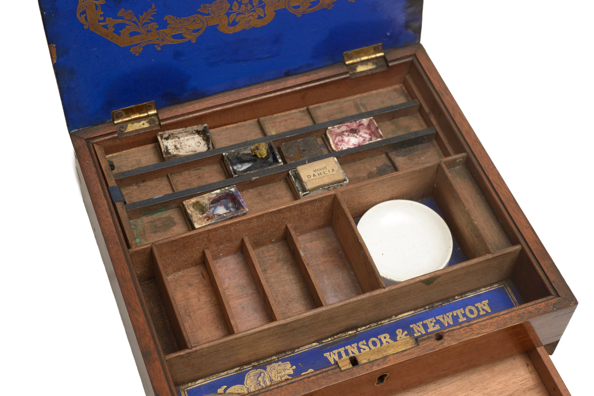 Antique Victorian 19th Century Winsor & Newton Artists Watercolour Paint Box (3362)